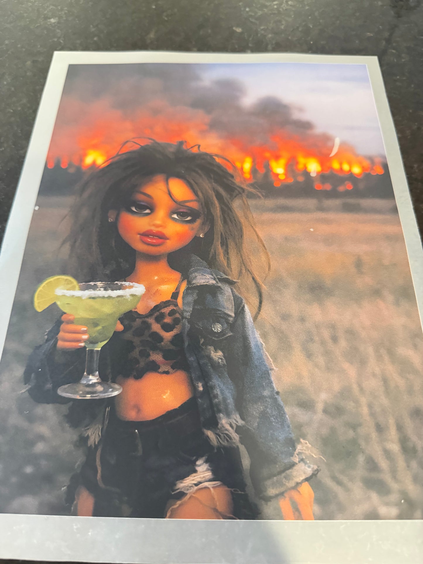 Margarita, crash out funny Barbie