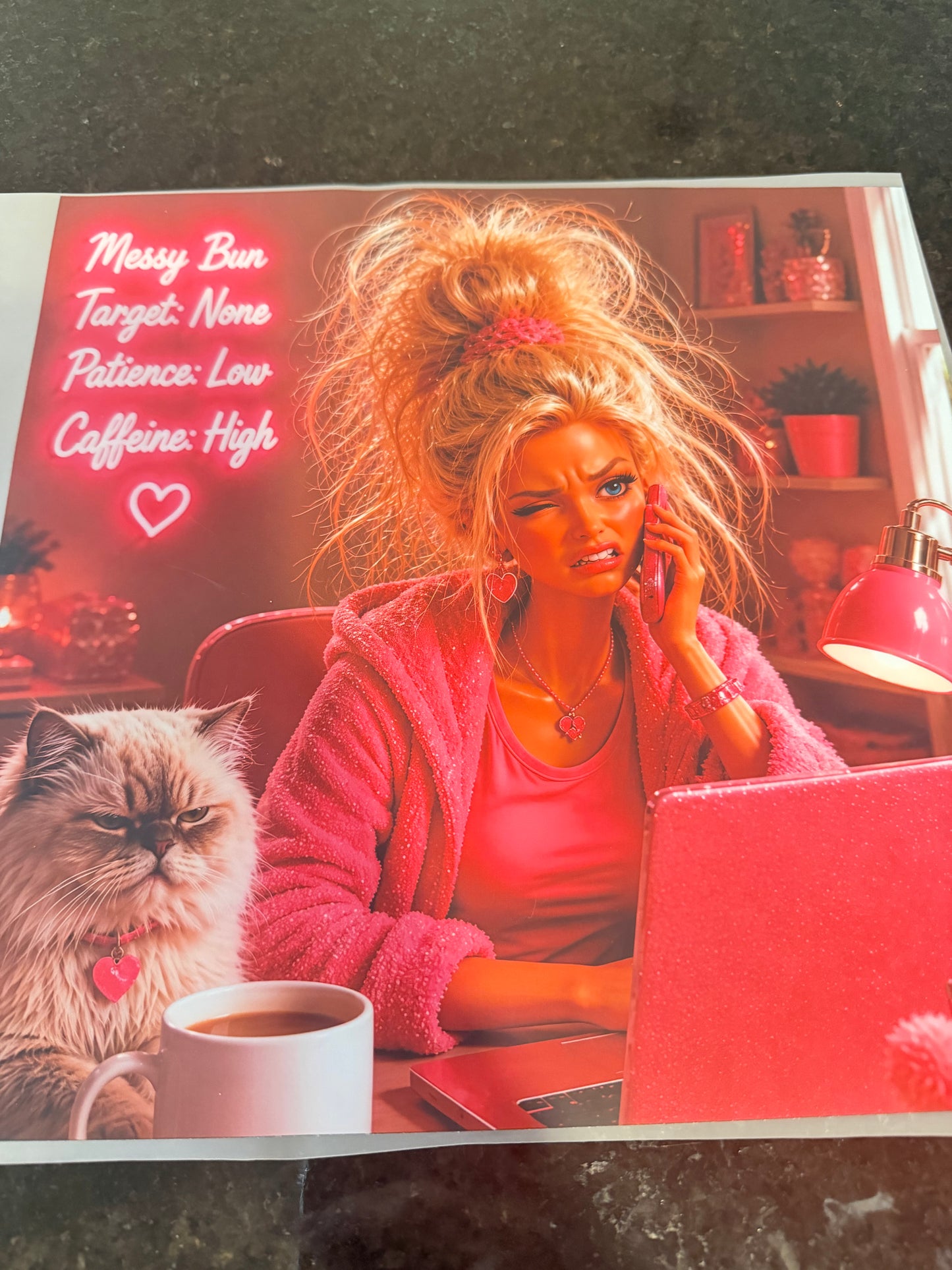Messy bun funny Barbie