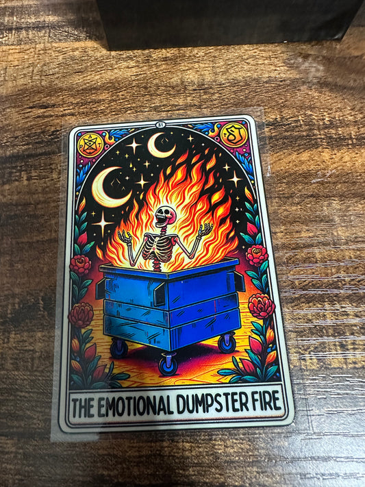 The emotional dumpster fire decal