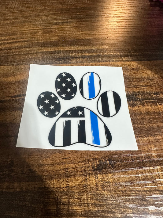 K9 paw decal
