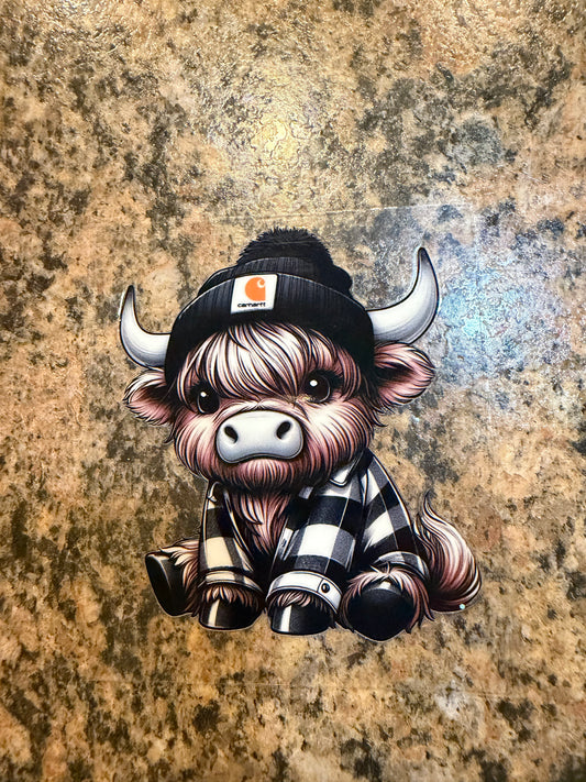 Carhartt cow decal