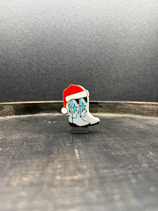 Boots with Santa Hat Topper