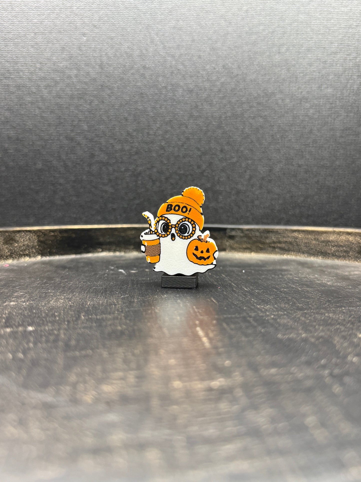 Ghost with Beanie and Coffee Topper