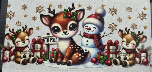 Baby reindeer and snowman wrap