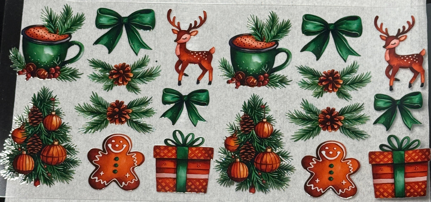 Gingerbread man with reindeer wrap