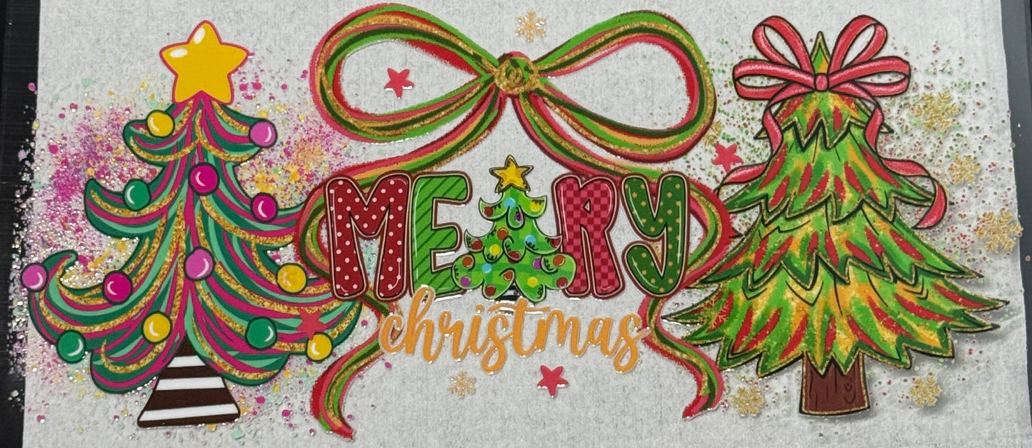 Christmas tree with glitter wrap