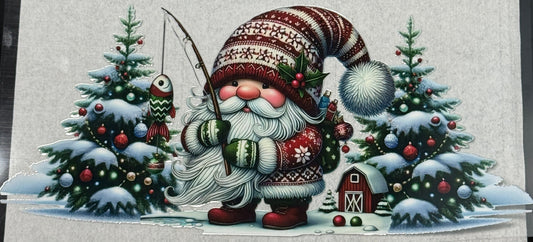 Santa Gnome Fishing Wrap