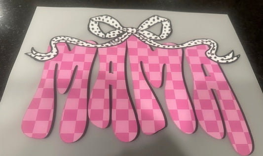 Mama checkered bow