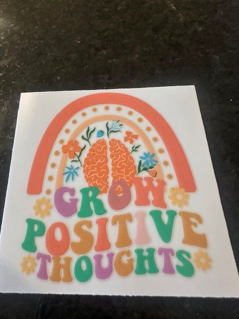 Grow positive thoughts decal